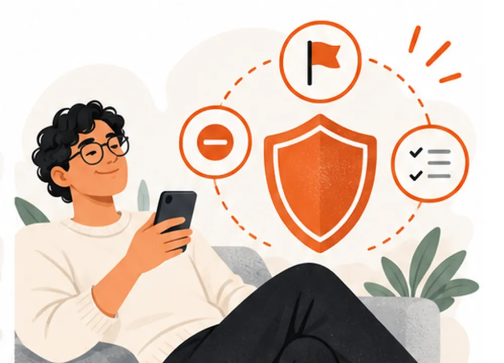 Random video chat safety on ometv.me: report, block and community rules around a shield